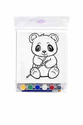 Panda Tuval Boyama Seti - 