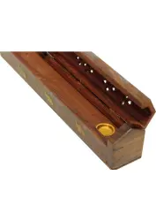 Fil İşlemeli Ahşap Tabut Tütsülük (30cm) - 6