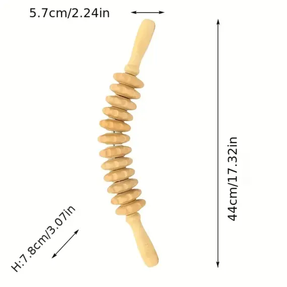 Gewölbtes Massagegerät aus Holz - 2
