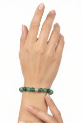 Grünes Achat Natursteinarmband - 2