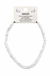 Havlit Doğal Taş Kolye - 