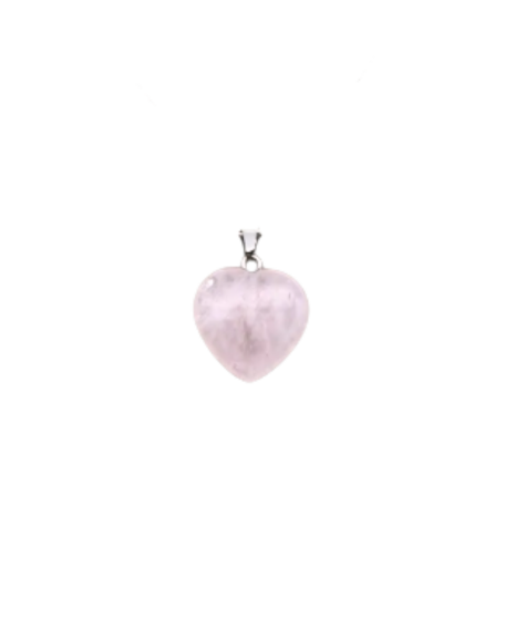 Heart-Shaped Rose Quartz Stone Pendant - 1