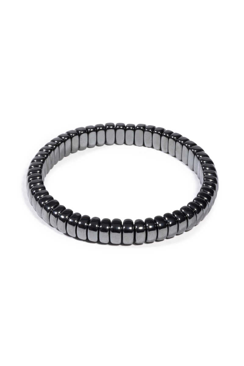 Hematit Doğal Taş Rolex Bileklik (Balık Sırtı-Büyük)