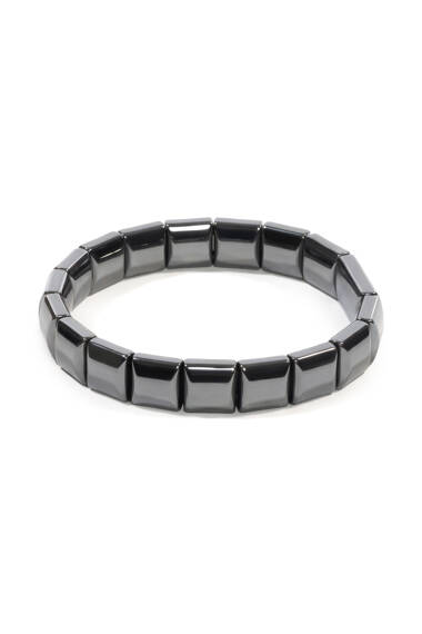 Hematit Doğal Taş Rolex Bileklik (Büyük Kare) - 1