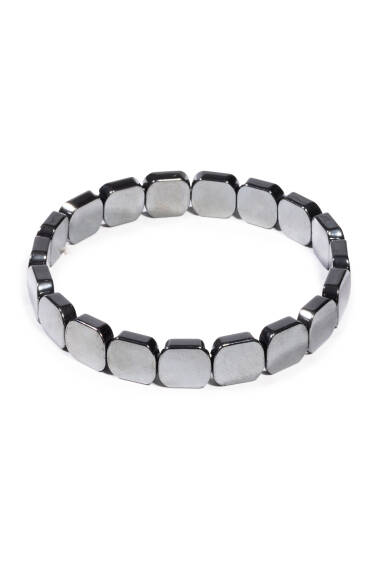 Hematite Natural Stone Bracelet (Hexagon) - 1
