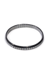 Hematite Natural Stone Rolex Bracelet (Fishbone-Small): - İpekyol