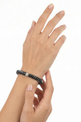 Hematite Natural Stone Rolex Bracelet (Flake Cut) – Shiny Unisex Bracelet - 3