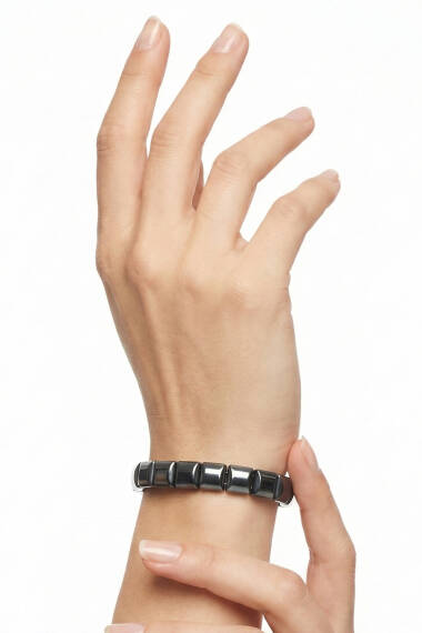 Hematite Natural Stone Rolex Bracelet (Large Square) – Bold & Stylish Unisex Bracelet - 3