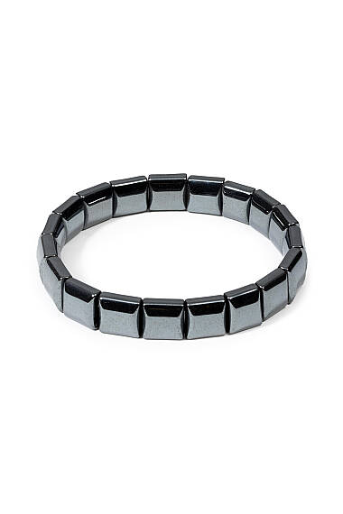 Hematite Natural Stone Rolex Bracelet (Large Square) – Bold & Stylish Unisex Bracelet - 1