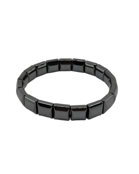Hematite Natural Stone Rolex Bracelet (Large Square) – Bold & Stylish Unisex Bracelet - 1