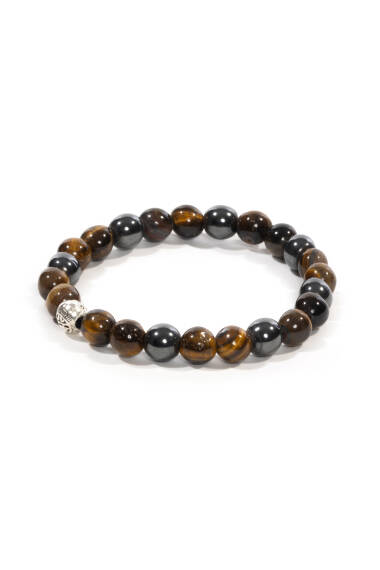 Hematite Tiger Eye Natural Stone Bracelet - 1