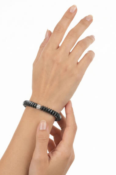 Hämatit Naturstein Rolex-Armband (Schuppen-Schliff) – Glänzendes Unisex-Armband - 3