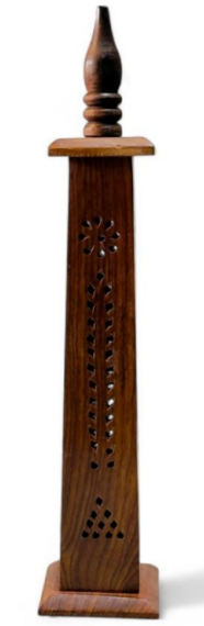 Holz Turm Räucherstäbchenhalter mit Spitze - 1