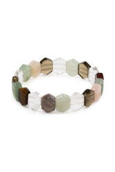 Honeycomb Design Chakra Natural Stone Rolex Bracelet – Colorful Unisex Bracelet - 1