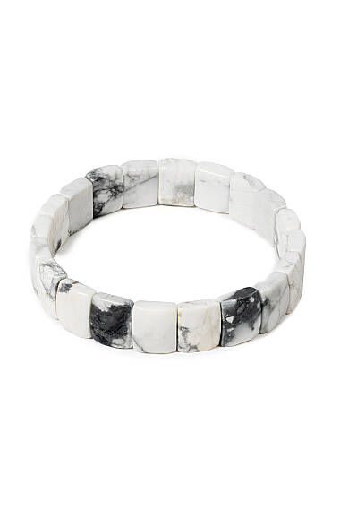 Howlite Naturstein Rolex Armband - 1