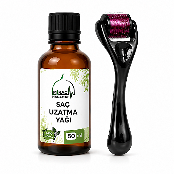 Huile de Croissance Capillaire & Ensemble Dermaroller 50 ml | Soin Naturel des Cheveux et du Cuir Chevelu - 1