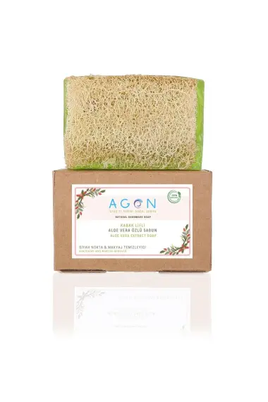  Doğal Kabak Lifli Aloe Vera Özlü Sabun 120 gr - 9