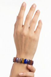 Karışık Doğal Taş Rolex Bileklik (Oval) - 3