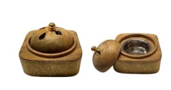 Küçük Kapaklı Metal Desenli Tütsülük - 5