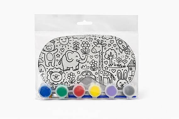 Hayvan Figürlü Uyku Maskesi Boyama Seti – DIY Hobi Kiti 🖌️ - 1