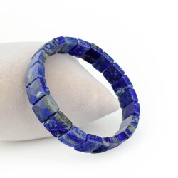 Lapis-Lazuli-Armband aus Naturstein (Quadratisch) - 3