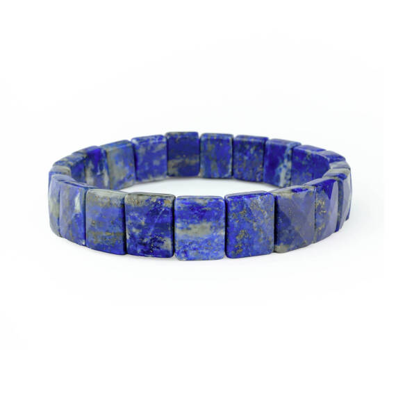 Lapis-Lazuli-Armband aus Naturstein (Quadratisch) - 2