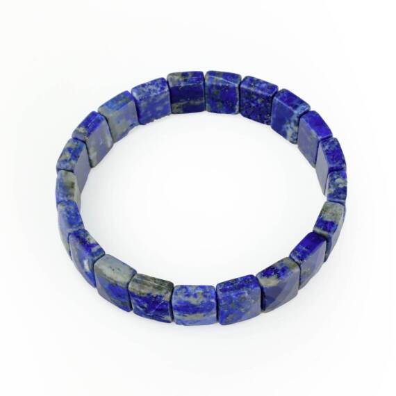 Lapis Lazuli Doğal Taş Rolex Bileklik ( Kare ) - 5