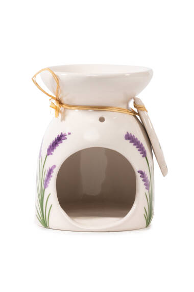 Lavendel-Muster Blatt Räucherduftlampe - 1