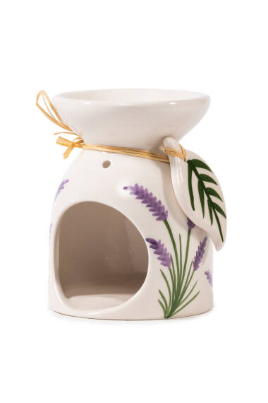 Lavendel-Muster Blatt Räucherduftlampe - 6
