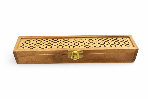 Dantel İşlemeli Ahşap Tütsü Kutusu 25 cm - 1
