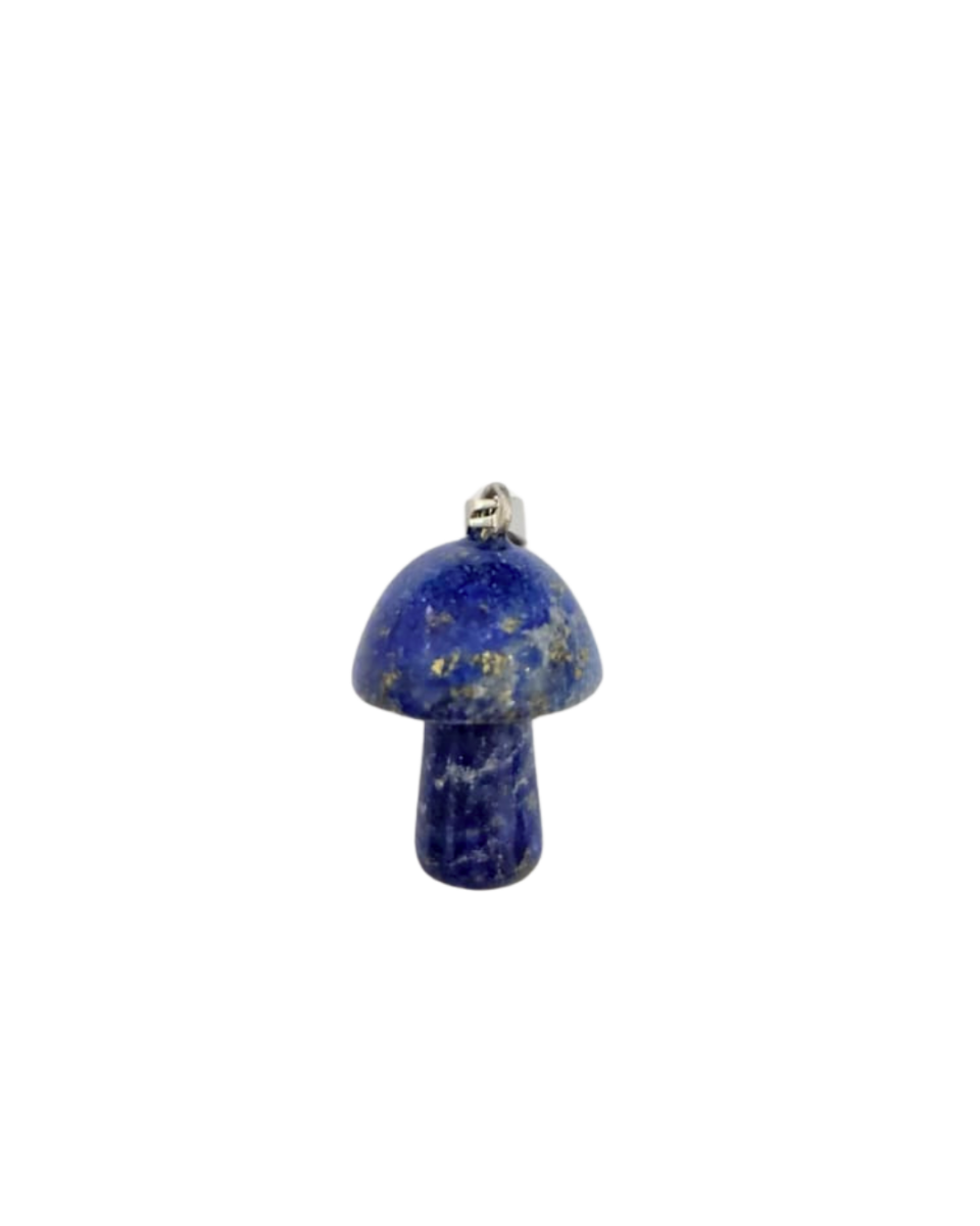 Mantar Model Lapis Lazuli Taşı Kolye Ucu