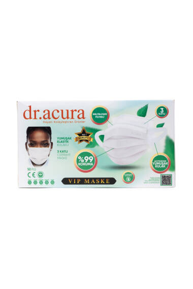 Masque en Papier 3 Couches Pack de 50 – Protection Confortable et Sécurisée - 1