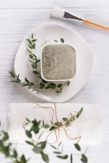 Masque Visage Naturel à l'Argile Verte 500 ml – Anti-Points Noirs et Boutons, Resserre les Pores - 4