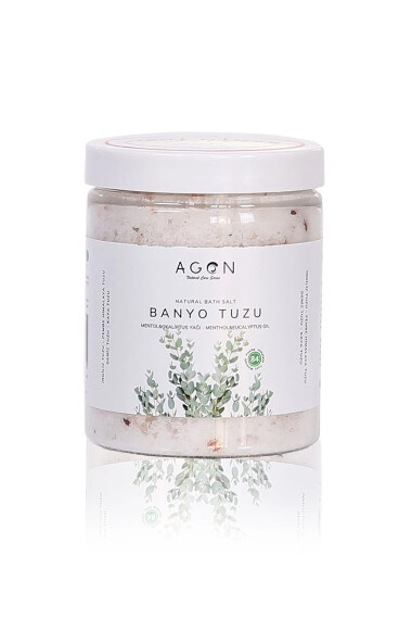 Mentol ve Okaliptüs Yağlı Doğal Banyo Tuzu 300 gr - İngiliz, Himalaya, Deniz ve Kaya Tuzu - 1