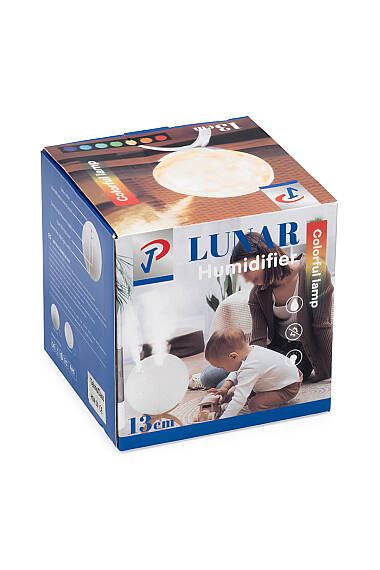 Moon-Shaped Air Humidifier – LED Night Light Aroma Diffuser - 2