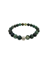 Moss-Achat Naturstein-Armband: - 2