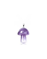 Mushroom-Shaped Amethyst Stone Pendant - 