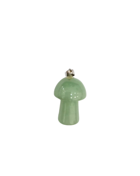 Mushroom-Shaped Aventurine Stone Pendant: - 1