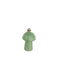 Mushroom-Shaped Aventurine Stone Pendant: - 
