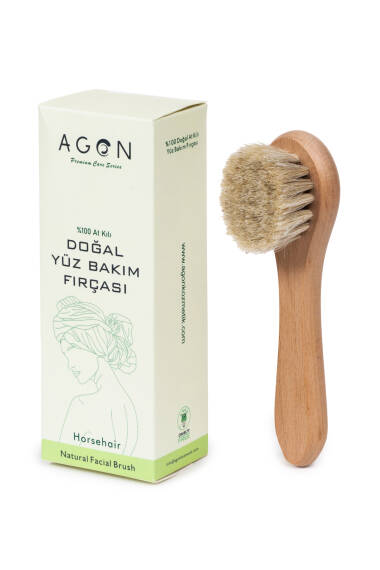 Natural Horsehair Face Care Brush and Nail Care Brush - 1