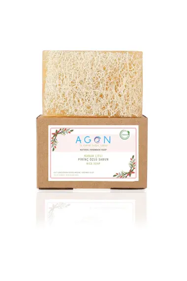 Natural Loofah Rice Essence Soap 120g – Gentle Exfoliation & Skin Care - 6