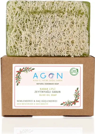 Natural Loofah Soap with Olive Oil Extract | Handmade Exfoliating Natural Soap - 2