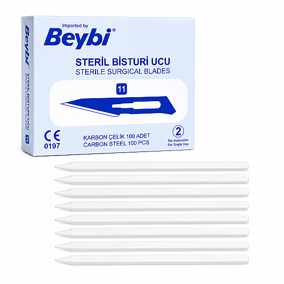 No. 11 Sterile Surgical Blades & 10-Piece Cupping Incision Handle Set | Disposable Sterile Cupping Equipment - 1