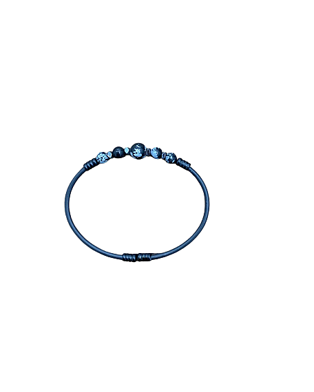 Obsidyen Deri Bileklik - 1