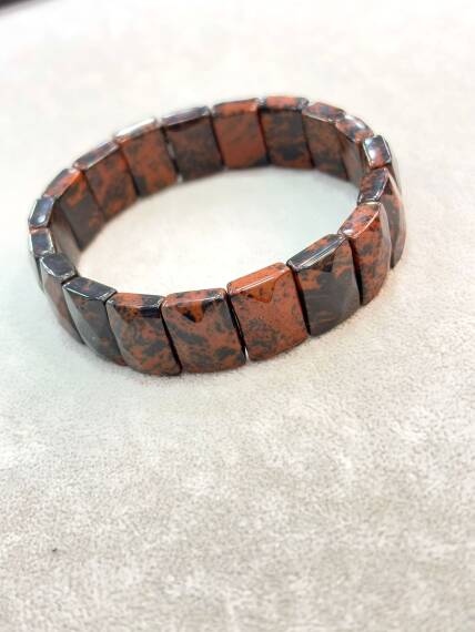 Obsidyen Doğal Taş Rolex Bileklik - 2