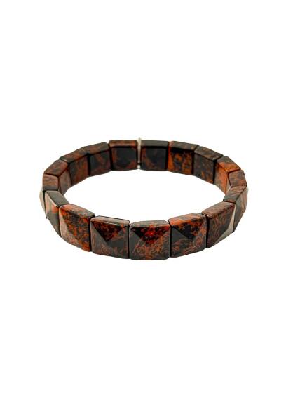 Obsidyen Doğal Taş Rolex Bileklik - 1