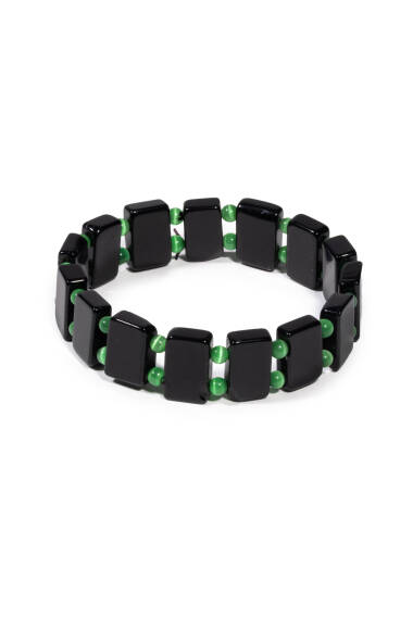 Onyx Beaded Natural Stone Rolex Bracelet - 1