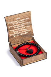 Onyx-Stein Halsketten- und Armbandset mit Geschenkbox - 