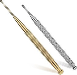 Outil de Massage de Réflexologie Faciale à Double Embout en Acier Inoxydable (Lot de 2) - 1