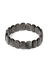 Oval Kesim Silver Yansımalı Obsidyen Rolex Bileklik - 1